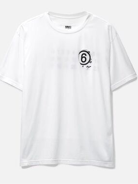 MM6 Maison Martin Margiela White Tee with Black Logo